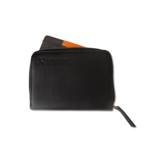 Leder Zip Notizbuch (M) Schwarz